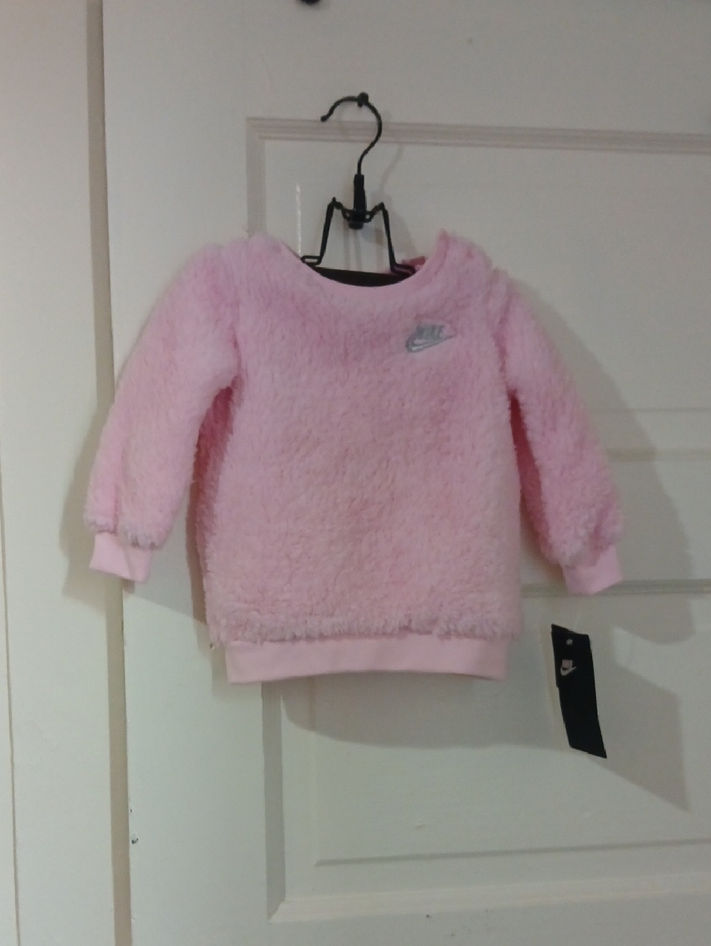 Nike Pink Fuzzy Crew Neck Sweater